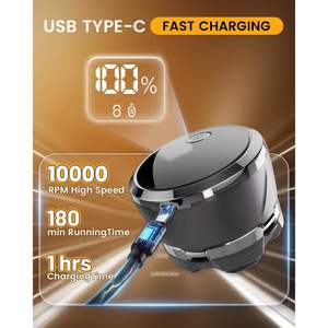 Afeitadora Eléctrica para Hombre, Impermeable, Rotativa, para Uso en Seco y Húmedo, con Pantalla y Bloqueo de Viaje, para Afeitar la Cara y el Cuerpo, IPX7 - Product Image 1