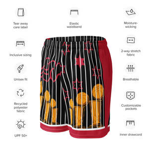 Pantalones cortos de baloncesto para hombre de poliéster 100% con diseño OEM al por mayor, transpirables, de secado rápido, sublimados con logotipo personalizado de talla grande - Product Image 6