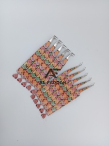 2024 nouveau Logo personnalisé papier enduit pince à cils 45 & 90 degrés botte acier Fiber pointe cils Volume pince à épiler - Product Image 3