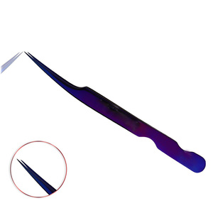 Pince à épiler d'extension de cils en fibre de couleur violette au plasma - Product Image 6