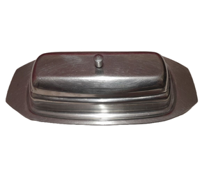 Beurrier en acier inoxydable populaire, design de créateur, finition brossée, avec couvercle - Product Image 5