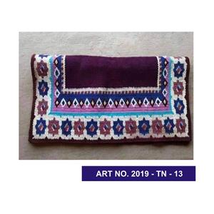 Tapis de selle de Dressage de cheval occidental de haute qualité mince laine de Nouvelle-Zélande cuir coton polycoton couleur personnalisée Logo coussin de selle - Product Image 6