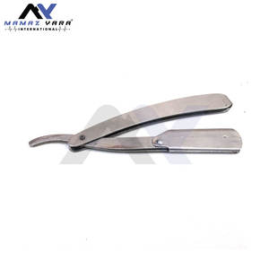 Navajas de Afeitar de Acero Inoxidable Plateadas con Bloqueo Giratorio, Navajas de Afeitar Clásicas para Barba, Navajas de Afeitar Rectas Tradicionales para Afeitado en Húmedo - Product Image 3