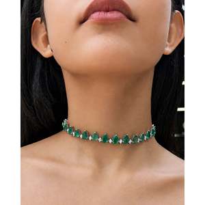 สร้อยคอทองคำ 14k ประดับมุกและเพชรรูปหัวใจดอกไม้ - Product Image 2