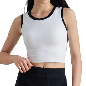 Top Deportivo Acordonado para Mujer con Copa Integrada, Sujetador Deportivo de Yoga con Espalda Cruzada de Alta Elasticidad para Fitness, Gimnasio, Ejercicio - Product Image 5
