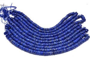 AAA+ Lapis Lazuli 5mm-6mm Smooth Heishi Disc <b>Beads</b> Natural Deep <b>Blue</b> Lapis Lazuli Gemstone Tyre Coin Rondelle <b>Beads</b> For Jewelry - Product Image 2