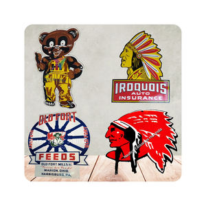 Logo personnalisé Vintage étain rétro métal signe plaqué porcelaine émail découpé planche sérigraphie artisanat cadeaux Anime brosse utilisée - Product Image 5