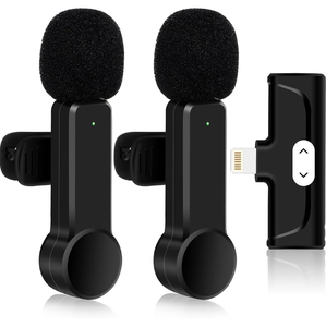 Microfono Lavalier Doppio Professionale per Registrazione Video su Fotocamera, YouTube e TikTok - Product Image 1