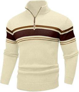 Pull en tricot décontracté pour homme W9592Y Knzhee Industry, anti-rides, anti-bouloches, respirant, fin, 100% coton, ample, uni, hiver - Product Image 6