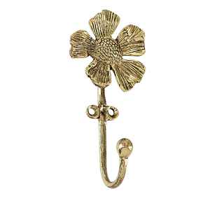 Crochet décoratif en aluminium finition or antique en forme de trompe d'éléphant pour accrocher au mur, pour la décoration, pour organiser les clés, pour placard - Product Image 6