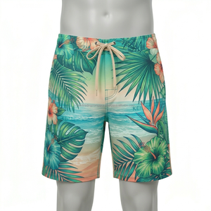 Shorts de plage personnalisés pour femmes, entièrement sublimés, imprimé tropical, séchage rapide, shorts de bain d'été pour marques privées OEM ODM - Product Image 2