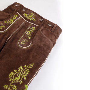 Lederhosen ของแท้เลเดอร์โฮเซ่นแท้สไตล์เยอรมันสีน้ำตาลวอลนัทสำหรับผู้ชาย - Product Image 5