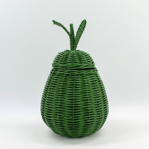 <b>Rattan</b> fruit shape basket natural handwoven pear shaped <b>storage</b> baskets for kids room decoration - Product Image 2