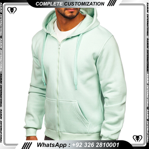 Personnalisable Heavyweight Relaxed Fit Full Zip Hoodie Casual Fleece Embroidered Techniques Solid Color Oversize Design for Winter - Product Image 2