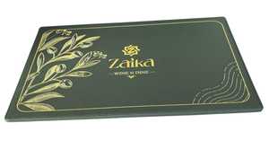 M&Z IMPORTS Manteles Individuales de Cuero para Restaurante, Color Verde Oscuro con Diseño Floral Dorado, para Hoteles y Restaurantes - Product Image 2