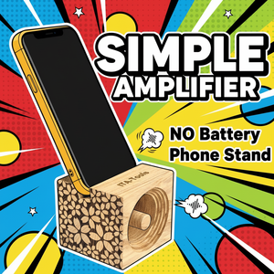 Support de téléphone cube amplificateur sans batterie ITA Tools ODM en bois de frêne 75x75x75mm Fabriqué à Taïwan - Product Image 3