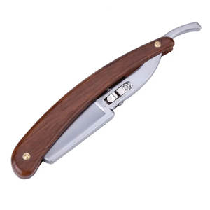 Maquinilla de afeitar OEM de alta calidad con mango de madera - Product Image 2