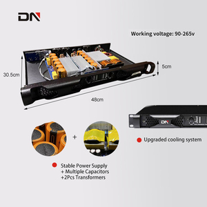 เพาเวอร์แอมป์สเตอริโอ DN208 ขายดี กำลังขับ 800w 1u คลาส <span class=keywords><strong>D</strong></span> ดิจิตอล เพาเวอร์แอมป์ รุ่น Dn 208 - Product Image 3