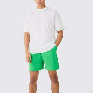 T-shirt personnalisé Short de survêtement T-shirt surdimensionné pour hommes T-shirts en coton 100% Ensemble t-shirt et short pour hommes - Product Image 5