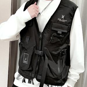 Nuevos chalecos utilitarios hechos a medida para hombre, moda de alta calidad, venta al por mayor, chaleco táctico de cuero para motocicleta con múltiples bolsillos para hombre Oem - Product Image 3