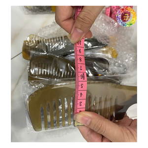 หวีฮอร์นหวีฮอร์นหวีทำด้วยมือหวีเขาควายหวีหวีหวีสำหรับดูแลเส้นผมป้องกันไฟฟ้าสถิตย์ - Product Image 6