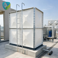 Réservoir d'eau modulaire préfabriqué en panneaux sectionnels boulonnés SMC GRP pour campement isolé