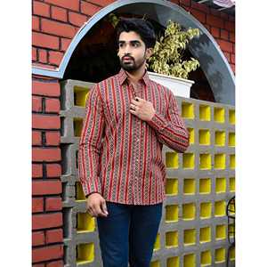 Chemise décontractée pour homme en coton imprimé à manches longues, respirante, en popeline ou tissu Oxford, motif floral ou à pois, offre ODM - Product Image 5