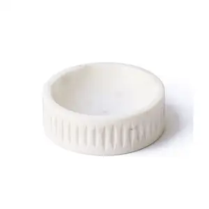 Bol en marbre blanc de qualité supérieure Bol en pierre décoratif polyvalent pour le bureau à domicile et les paramètres de spa en vente maintenant - Product Image 1