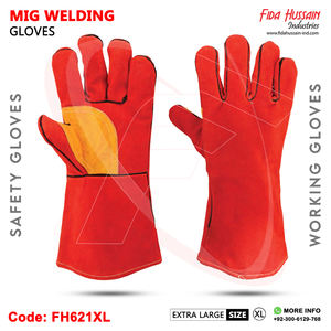 ขายร้อนถุงมือเชื่อมกันไฟ 2024 คุณภาพสูงช่างเชื่อมมือป้องกันโลหะถุงมือนิรภัยถุงมือหนังจากปากีสถาน - Product Image 5