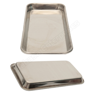 Plateau chirurgical en acier inoxydable 22*12 cm Plateau à fond plat pour instruments médicaux Fournitures chirurgicales sans instruments - Product Image 6