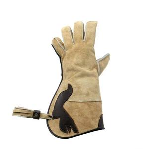 Gants de chasse à la fauconnerie Nouveau design Gants de fauconnerie pour la manipulation des oiseaux Gants de fauconnerie longs et longs en cuir de haute qualité à double couche - Product Image 2