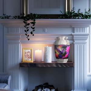 โกศทองเหลืองสำหรับงานศพในบ้านดีไซน์รูปนกแปลกใหม่ดีไซน์ทันสมัยทำจากอะลูมิเนียม - Product Image 2