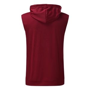 Camiseta sin mangas deportiva sin mangas con capucha para hombre, algodón, poliéster, transpirable, de talla grande, para correr, entrenamiento, Maratón, Fitness, chaleco con logotipo personalizado - Product Image 3