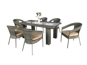 Ensemble de salle à manger moderne en polyrotin PRCF-173, mobilier d'extérieur fabriqué au Vietnam - Product Image 2