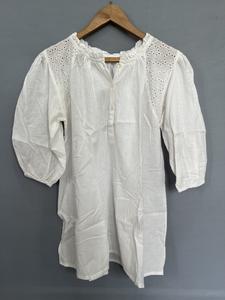 Robes d'été pour dames Tissu en coton Robes décontractées mi-longues décontractées décontractées plissées sans manches à volants Robe personnalisée pour dames - Product Image 2