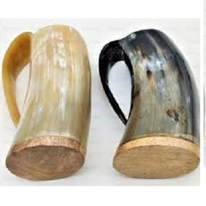 Tasses à corne en corne naturelle Tasses à corne de buffle de haute qualité pour fêtes à la maison et au restaurant Agate d'Inde - Product Image 2