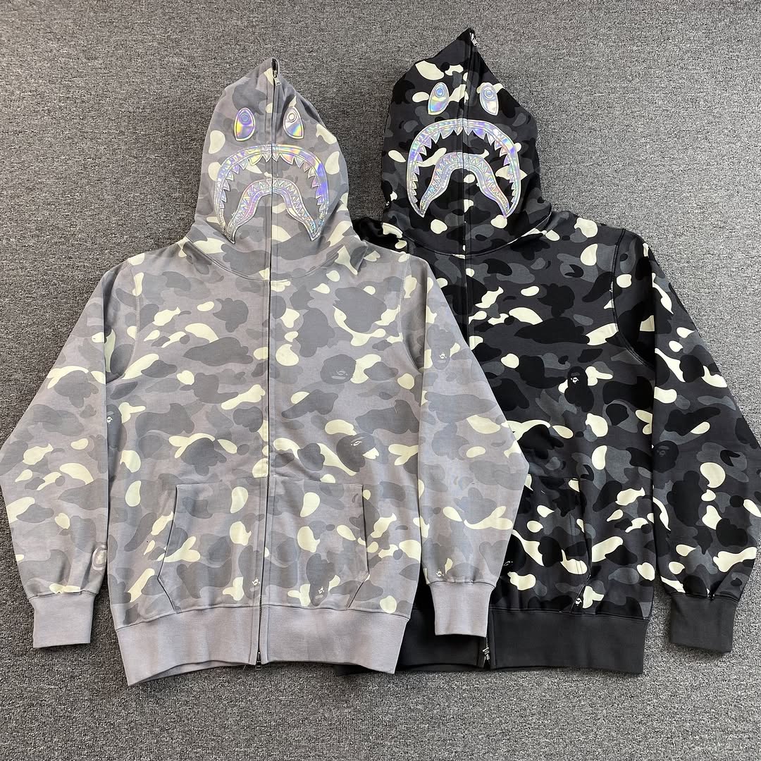 Sportswear Bape Supreme Hoodie BAPE ABC Camo Shark Full Zip Hoodie