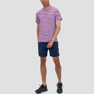 Camiseta de entrenamiento para correr al aire libre de secado rápido OEM para hombre Camiseta de manga corta transpirable de poliéster personalizada con patrón de pantalones cortos calientes - Product Image 4