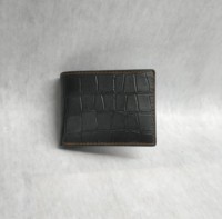 Grosir grosir persegi cetak kulit ular buaya dompet pria lipat dua saku koin RFID pemegang kartu uang tipis banyak warna