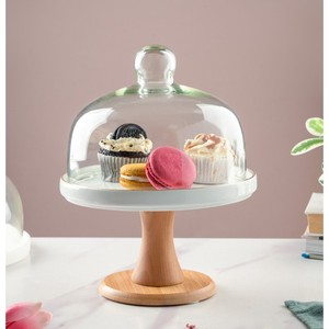 Demande énorme sur la haute qualité en gros Acacia bois naturel couleur Acacia bois gâteau support en bois sculpté à la main - Product Image 6
