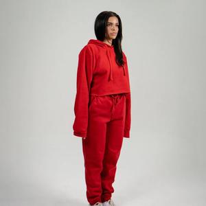 Nuevo Conjunto Deportivo de 2 Piezas para Mujer, con Logotipo Personalizado, Estilo Moderno, Transpirable, Top Corto y Sudadera con Capucha para Correr - Product Image 4