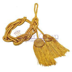 Cinturones Litúrgicos de Alta Calidad con Borlas Redondas y Planas de Color Dorado, Cordón Litúrgico para Uso Textil en el Hogar, Hilo de Bullion - Product Image 1