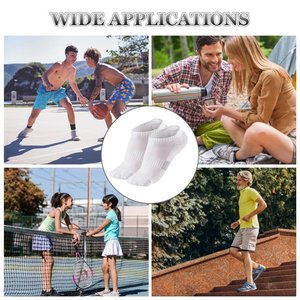 5/10/20 paires neutre couleur unie col rond chaussettes printemps été absorbant la sueur respirant doux confortable Couple chaussettes de sport - Product Image 5