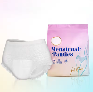 Sous-vêtements menstruels taille haute doux et respirants anti-fuites pour femmes, culottes absorbantes pour flux abondant, protection nocturne - Product Image 1