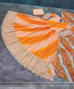 Vestido de Diseñador con Bordado de Georgette y Lentejuelas con Dupatta, la Mejor Ropa para Ocasiones Especiales, Precio al por Mayor, Prenda Étnica - Product Image 6