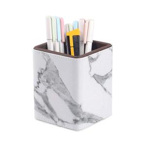 Natural Marble <b>Pen</b> Holder Black & <b>White</b> Genuine Veined Marble Table Decorative Best Gifts for Student Decorative <b>Pen</b> holder - Product Image 2