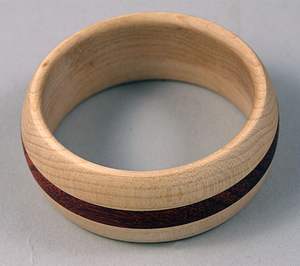 Bracelet en bois pour taille personnalisée prix bon marché avec couleur bois naturel et brillant poli et utilisation à la main - Product Image 4