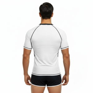 T-shirt de compression extensible à manches courtes pour hommes, MMA, Karaté, entraînement, fitness, Spandex, Polyester, 200 GSM, coupe athlétique - Product Image 3