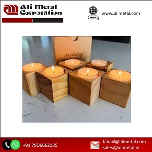 Bougeoir en bois créatif Décoration de fête de mariage de haute qualité Artisanat fait à la main Bougeoir en bois Conception personnalisée disponible - Product Image 6