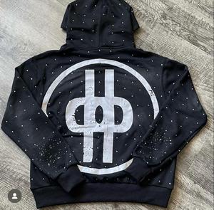 Sweat à capuche décontracté pour homme et femme, en polaire d'hiver, délavé à l'acide, respirant, couleur unie, streetwear, design personnalisé, vente en gros d'usine - Product Image 3